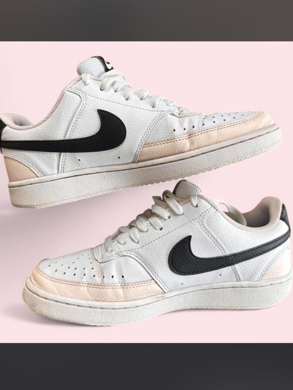 Nike Court Vision Low Next Nature "White Black Pink Oxford" - Women's 7.5